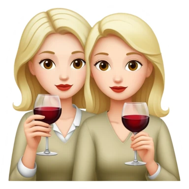 Ladies drinking wine sticker