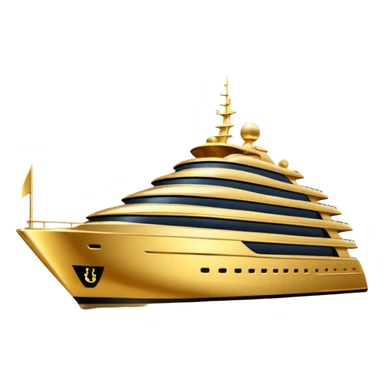 golden yacht sticker
