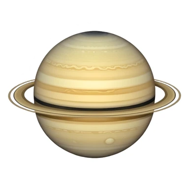 Quiero un emoji de Saturno pero que sea minimalista tipo transparente, es decir la forma pero sin color sticker