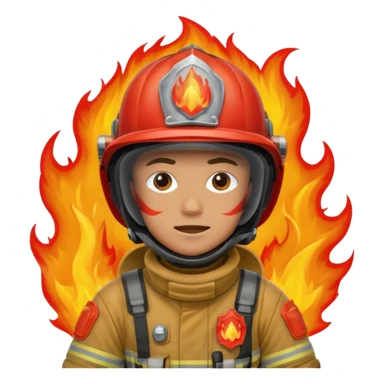 Firefighter on fire sticker