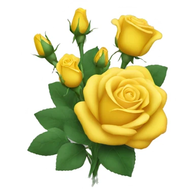 Yellow rose Bouquet  sticker