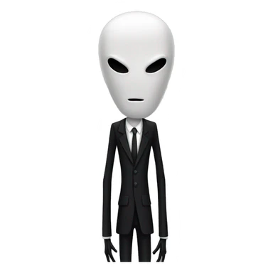 slenderman with super long acrylic nails sticker