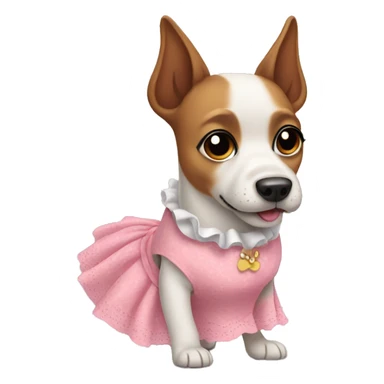 Dog in a dress  sticker