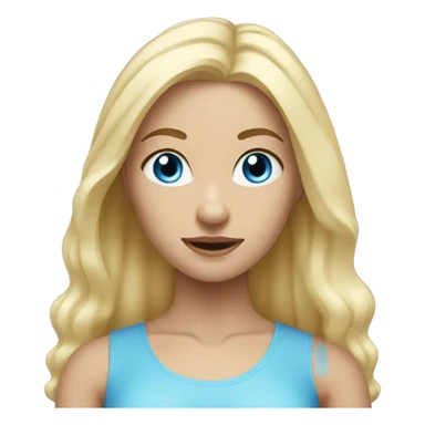 Blonde blue eyes girl Pilates  sticker