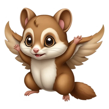 Flying squirrel emoji sticker