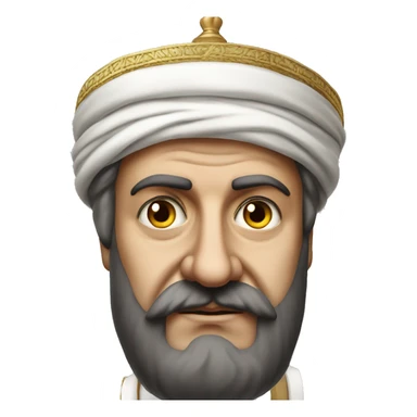 Turkish Sultan photorealistic serious sticker