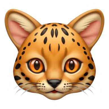 Draw an emoji of the face of an ocelot. sticker