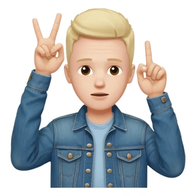 Eddie the freak from stranger things with his iconic hand sign over his head sticker