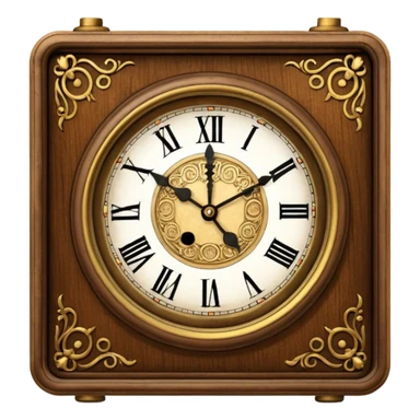 12:00 on the clock old clock sticker