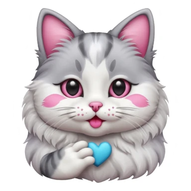 Cat sending kisses sticker