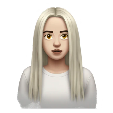 billie eilish red roots sticker
