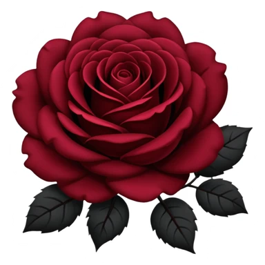 Black rose emoji sticker