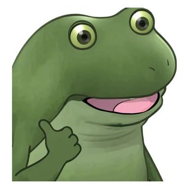 Tounge out and hands to the side sticker