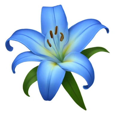 Blue Lily flower sticker