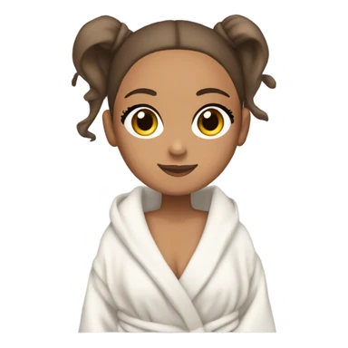 ariana grande in bath robe with hair towel sticker