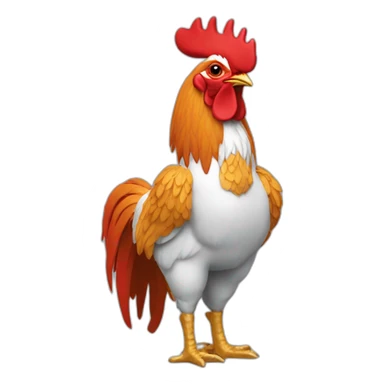 rooster space explorer sticker