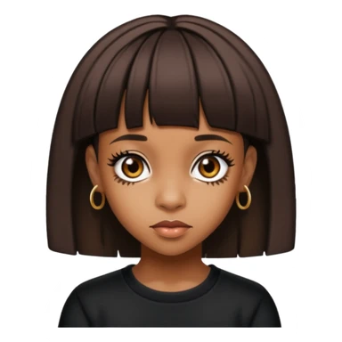 Lisa Left Eye Lopes with dark brown hair sticker