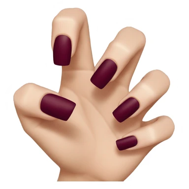 Burgundy nails sticker
