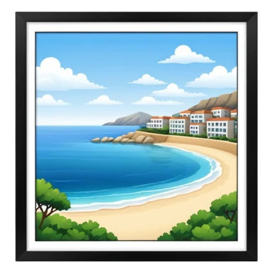 apartment with sea view sticker