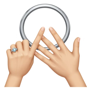 A ring finger and pointer finger together making small circle and ring finger and pinky finger doing the same sticker