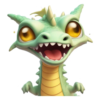 dizzy dragon seeing stars above head sticker