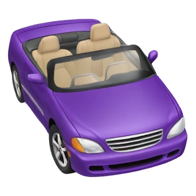 Purple sports convertible  sticker