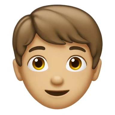 Boy heart face sticker