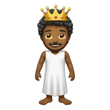barefoot with crownd of king sticker