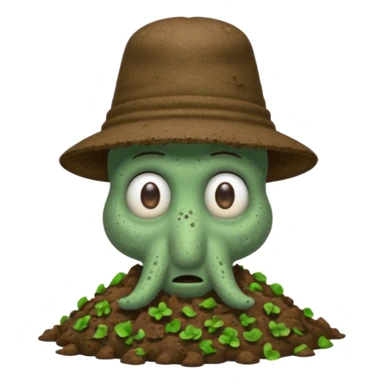 Squidward and poop sticker