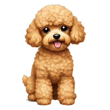 Toy poodle apricot  sticker