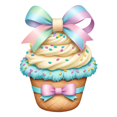 easter whip with decorative pastel colored bows sticker