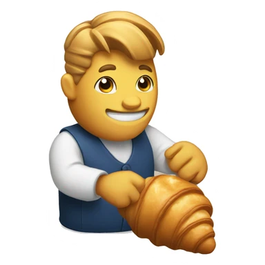 croissant eating croissant sticker