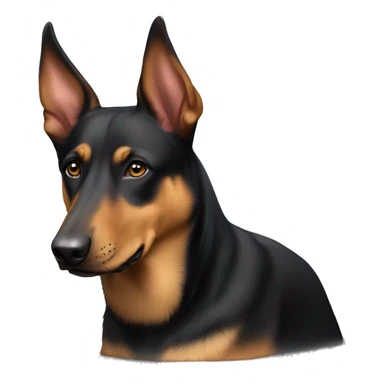 australian kelpie german shepherd doberman mix dog sticker