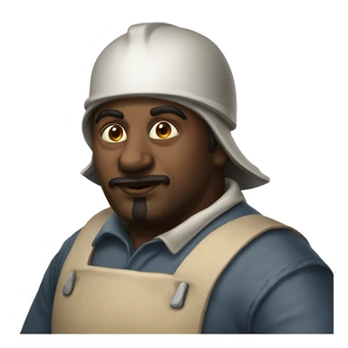 Photorealistic Factory worker XVII century sticker