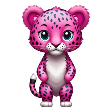 Hot pink leopard sticker