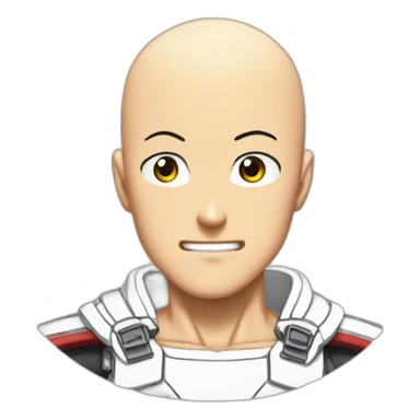 Saitama from one punch man sticker