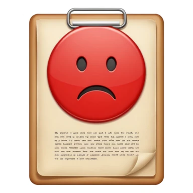 solo un documento con un simbolo de denegado sticker