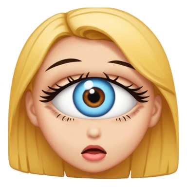 Baddie girl eye rolling at someone make sure they eye is twitching  sticker