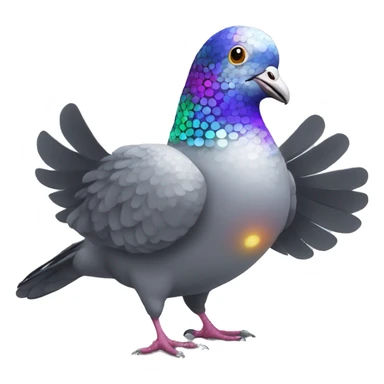 dancing disco ball pigeon sticker