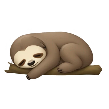 sleeping sloth sticker
