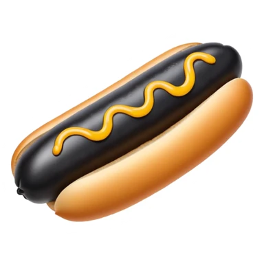 A tiny black hotdog  sticker