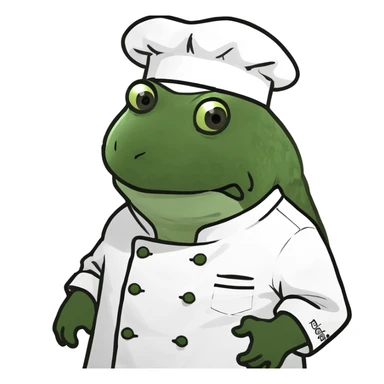 bufo in a chef coat sticker