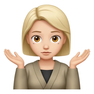 shrug with a straight face sticker