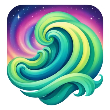 something that represents the aurora borealis sticker