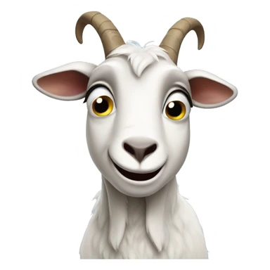 funny crying goat with tears sticker