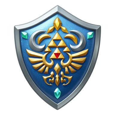 glitter shield Hylian sticker