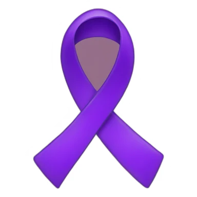 purple cancer ribbon sticker
