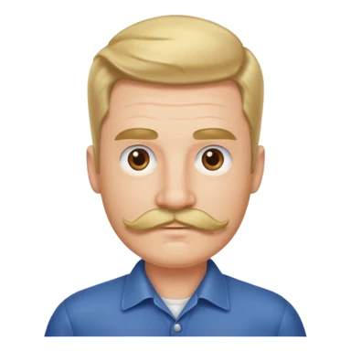 Brushed back hair and mustache  sticker