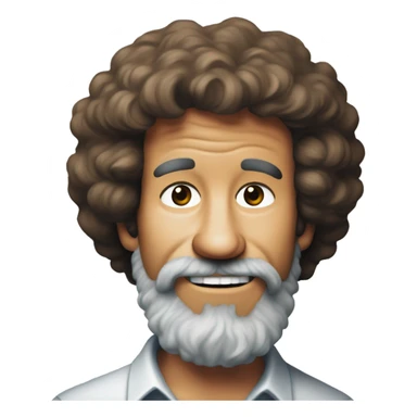 bob ross painting somtihng sticker