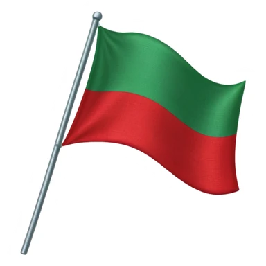 Una bandera roja y verde abajo sticker